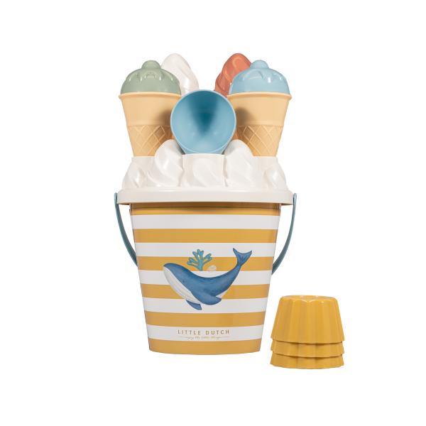 Little Dutch - Eimer-​Set Eiscreme Ocean Dreams Blau